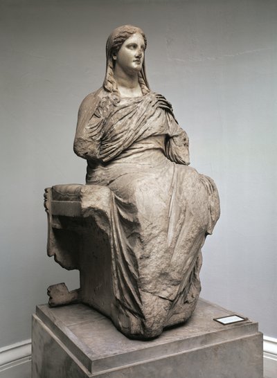Demeter, statue from Knidos, Asia Minor, c.350BC by Greek